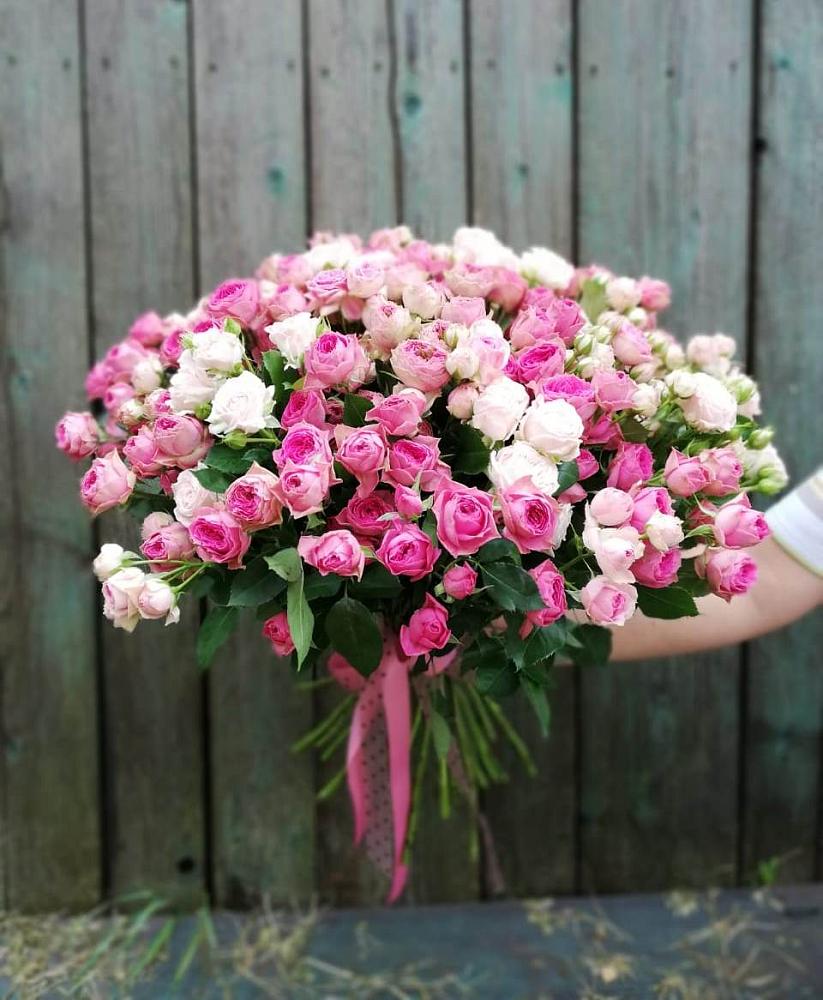 Букет Розовые кустовые розы Натали и Лав Лидия в Восточный Тульская область