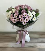 Букет цветов из:  Хризантемы и Розы в Восточный Тульская область