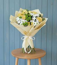 Букет цветов из:  Хризантемы и Розы #REPLACE_PRED# Восточный Тульская область