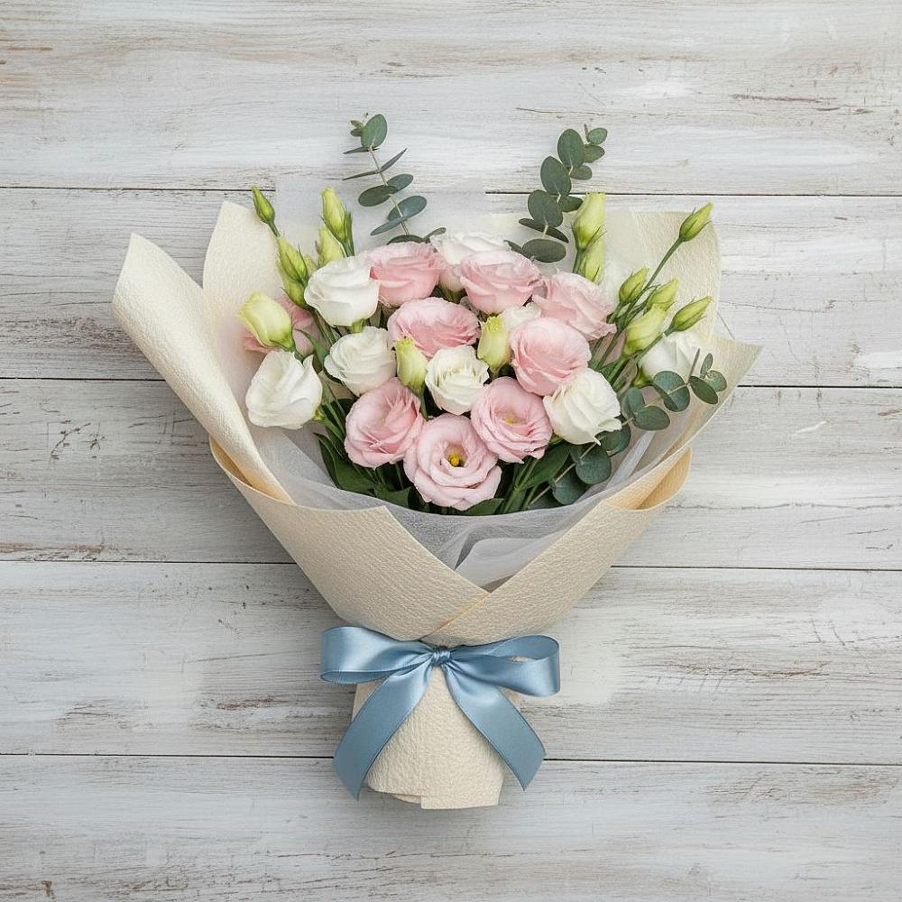 Букет цветов из: Лизиантусы в Восточный Тульская область